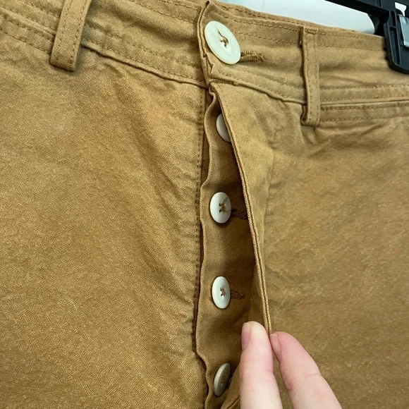 jesse kamm pants tobacco Jesse Kamm Sailor Pant in Tobacco wide leg high rise tan size 2 small